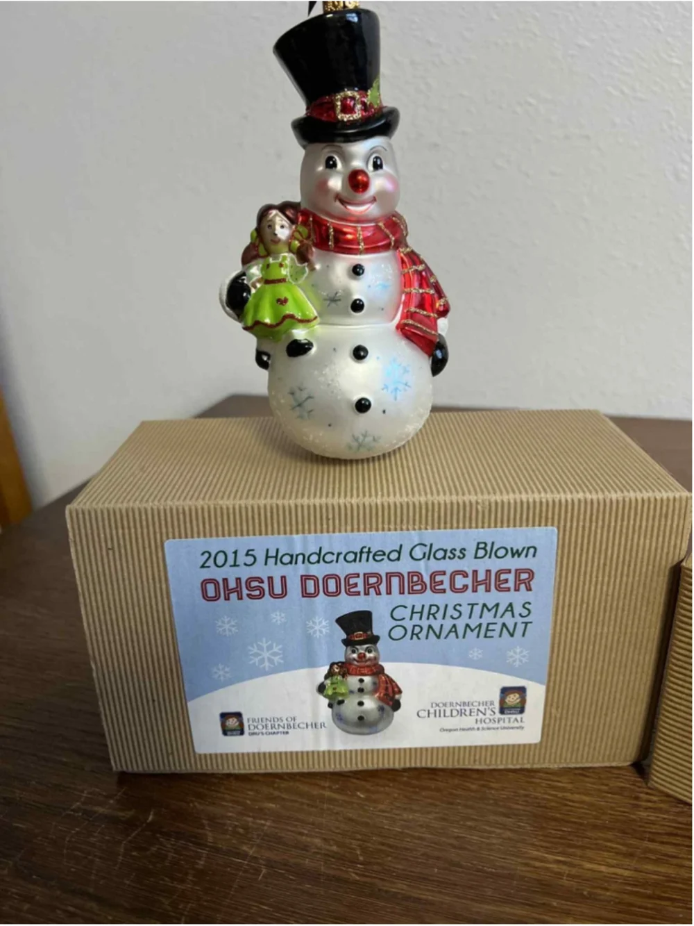 OHSU Doernbecher Handcrafted Glass Blown Ornaments Set 2015 2018 NIB Limited Ed